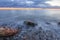 Nature coast baltic sea with dramatic background