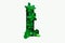 Nature concept alphabet of green leaves in alphabet letter L