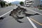 nature disaster in syria and turkey. Earthquake damaged buildings and roads.