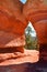 Nature Doorway of Limestone and Sandstone rock formations at Garden of the Gods Colorado