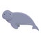 Nature dugong icon cartoon vector. Sea manatee