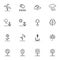 Nature, environment line icons set