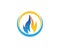 Nature fire and gas logo vector template