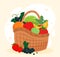 Nature food in basket