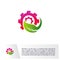 Nature Gear logo Design Vector Template. Mechanic with Leaf Icon Symbol. Colorful Icon