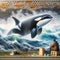Nature Graffiti Artist Underwater Ocean Scene Killer Whale Brick Wall Vintage Building City Mural AI Generated