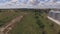 Nature and grain storage tanks.