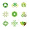 Nature green eco help care for healthy life logo icon