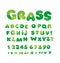 Nature green soft curve typeface alphabet.