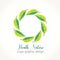 Nature healthy ecological leaves logo clipart image design