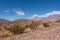 The nature and the high mountains on the way to the Andes mountain range, Mendoza, Argentina.