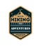 Nature hiking adventures vintage isolated badge