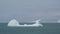 Nature. Icebergs. Arctic winter landscape at global warming problem. Icebergs melt at turquoise ocean bay. Glacier at