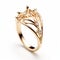 Nature-inspired Angel Fire Gold Ring - Contemporary Fairy Tale Jewelry