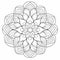 Nature-inspired Mandala Coloring Page With Soft Lines