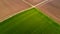 Nature and landscape: Aerial view of a field, cultivation, green grass, countryside, farming,