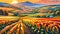 Nature landscape agriculture corn crop rural farm valley color