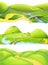 Nature landscape, cartoon game backgrounds