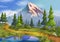 Nature landscape illustration