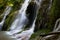 Nature landscape of Krushuna. Forest waterfalls. Long exposure.
