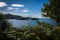 Nature landscape of the Loch Nan Uamh with a blue sky, Scotland, United Kingdom