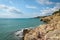 Nature landscape of Sierra de Irta Natural Park coastline, Castellon, Spain