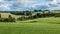 Nature landscapes with green hills at woods during summer at the Belgian Countryside around Bullingen, Belgium