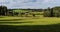 Nature landscapes with green hills at woods during summer at the East Belgian Countryside around