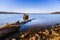 Nature landscapes of Lake Washington with long exposure shot.