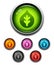 Nature leaf button icon