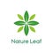 Nature leaf logo. double cross leaves icon concept design. Garden Park icon. eco company logo. pharmacy logo