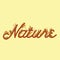 Nature lettering design. Vector illustration decorative design