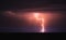 Nature lightning bolt at night thunderstorm