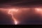 Nature lightning bolt at night thunderstorm