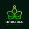 Nature Lotus Meditation Modern Logo Design Vector Illustration