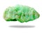 Nature mineral of jade stone on white background.