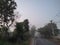 Nature morning cloudy, foggy roads Pics Side