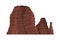 Nature mountain landscape. Rocky massif or barrow mountain heap vector Illustration. Range rock peaks, mountain rocky