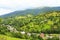 Nature in the mountains, beautiful scenery, beautiful mountain cenery, the Carpathian Mountains, a village in the mountains.