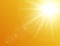 Nature orange background. Sun shining background Vector illustration