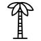 Nature palm tree icon, outline style