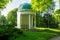 Nature park in the open air with a gazebo