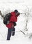 Nature photographer in the snow