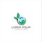Nature Real Estate Logo Design . Green House Home Leaf Logo Stock Vector .