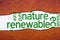 Nature renewable concept