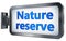 Nature reserve on billboard