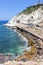 Nature reserve Rosh HaNikra is a geologic formation in Israel