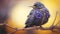 Nature\\\'s Art: Vibrant Small Starling Resting on a Tree in the Forest. Generative AI