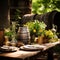 Nature's Bounty: Rustic Utensils Amidst Earthy Tones