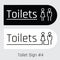 Nature\\\'s Call: Tranquil Toilet Sign Vector